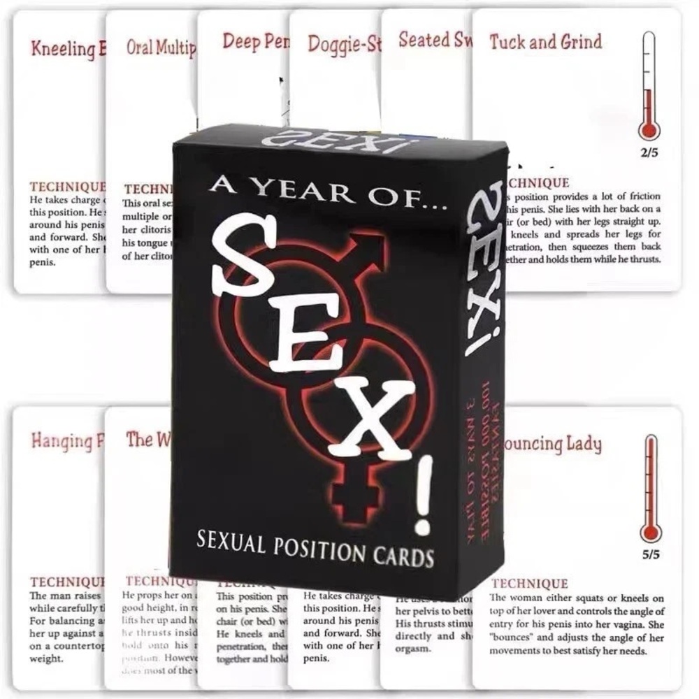 A Year of... SEX! Sexual Position Cards - Black
